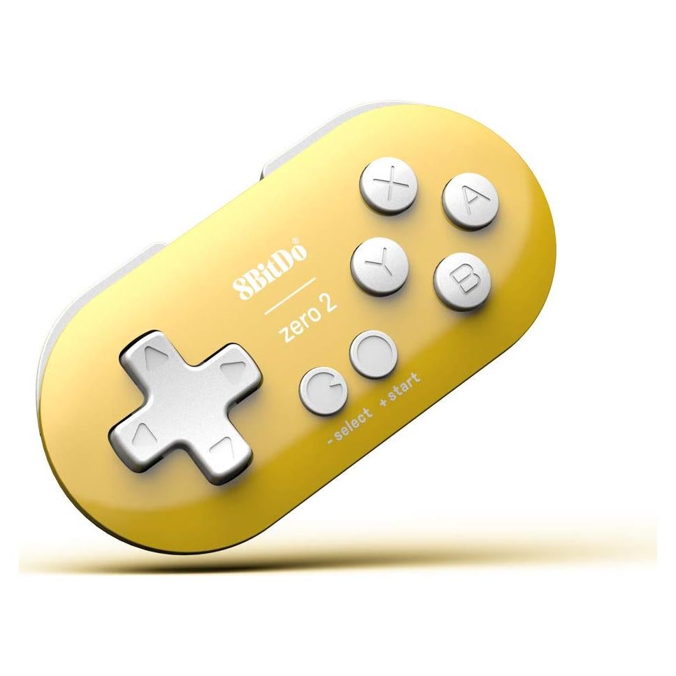 Controlador Mini Bluetooth 8Bitdo Zero 2 Amarillo para Switch