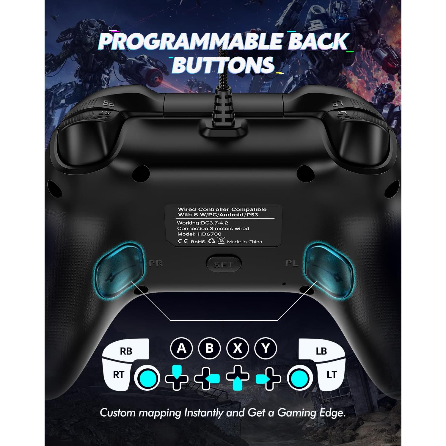 Controlador de Juego Con Cable UNIHOW para PC y Switch