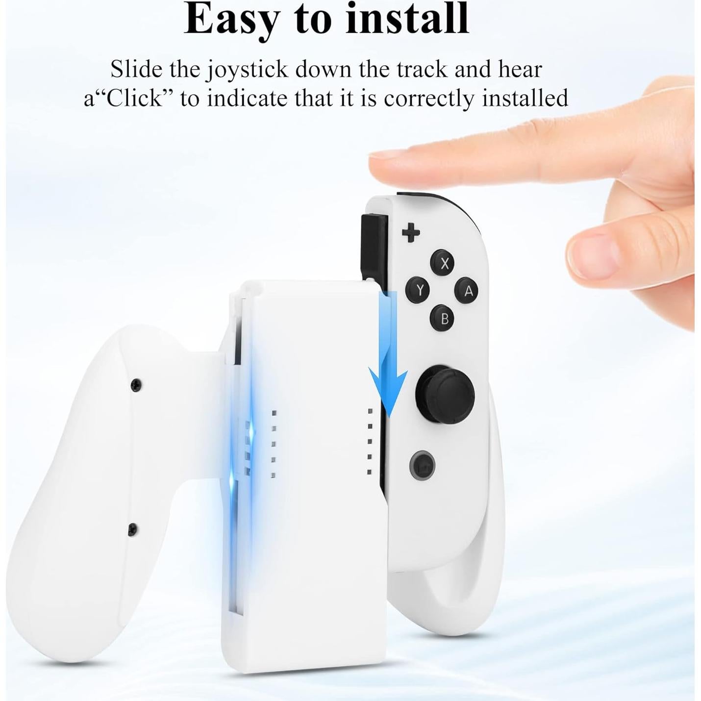 Agarre de Carga Joycon GLDRAM para Nintendo Switch - Blanco