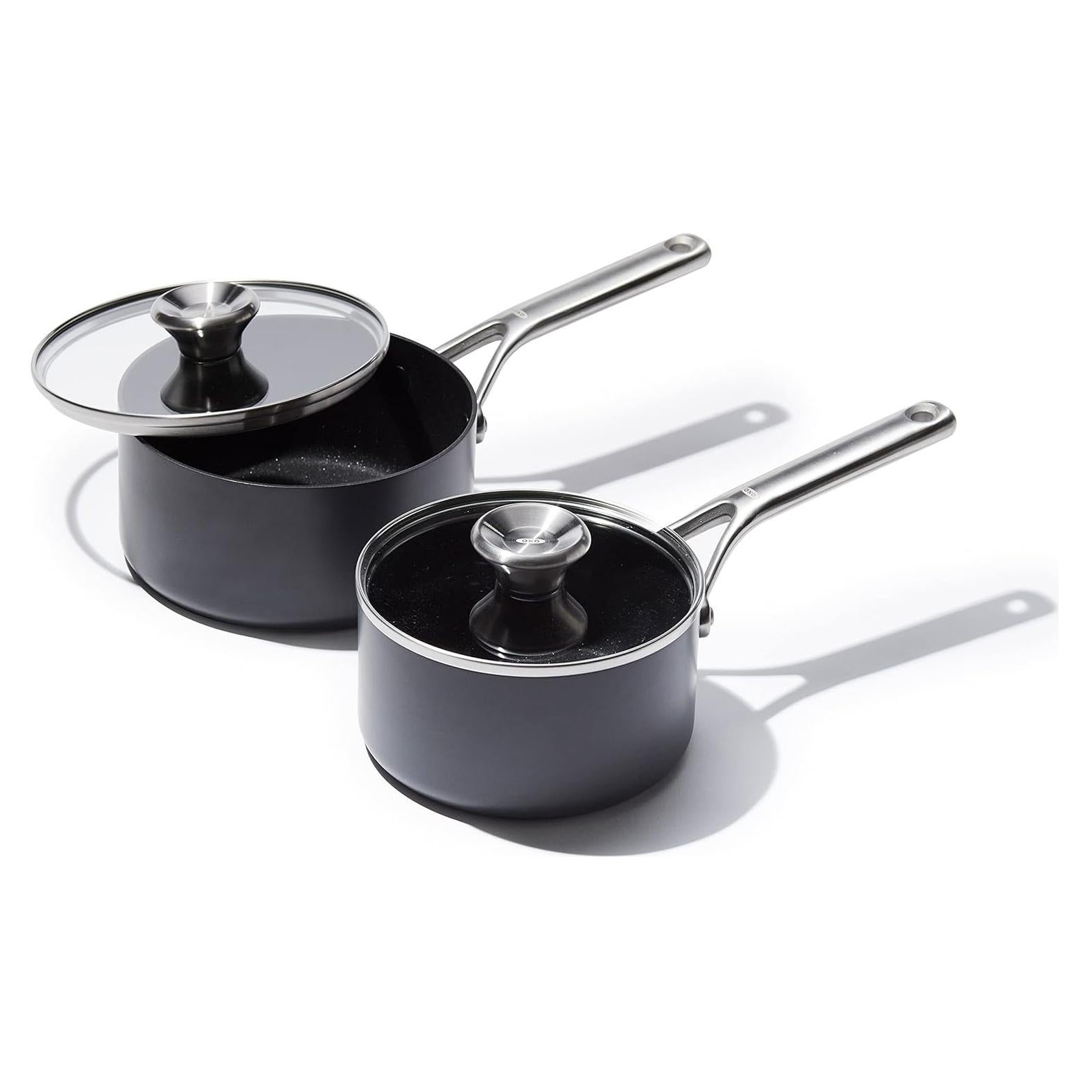 Juego de Cacerolas OXO 1.6L y 2.2L Cerámica Antiadherente