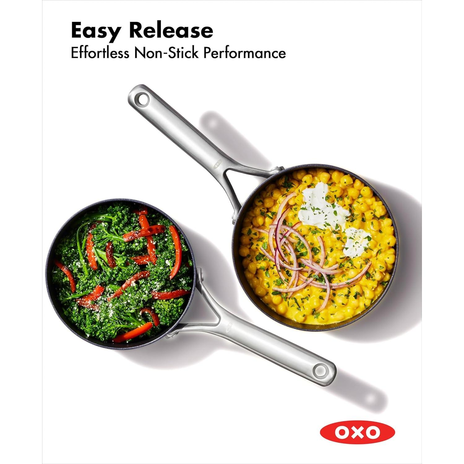 Juego de Cacerolas OXO 1.6L y 2.2L Cerámica Antiadherente