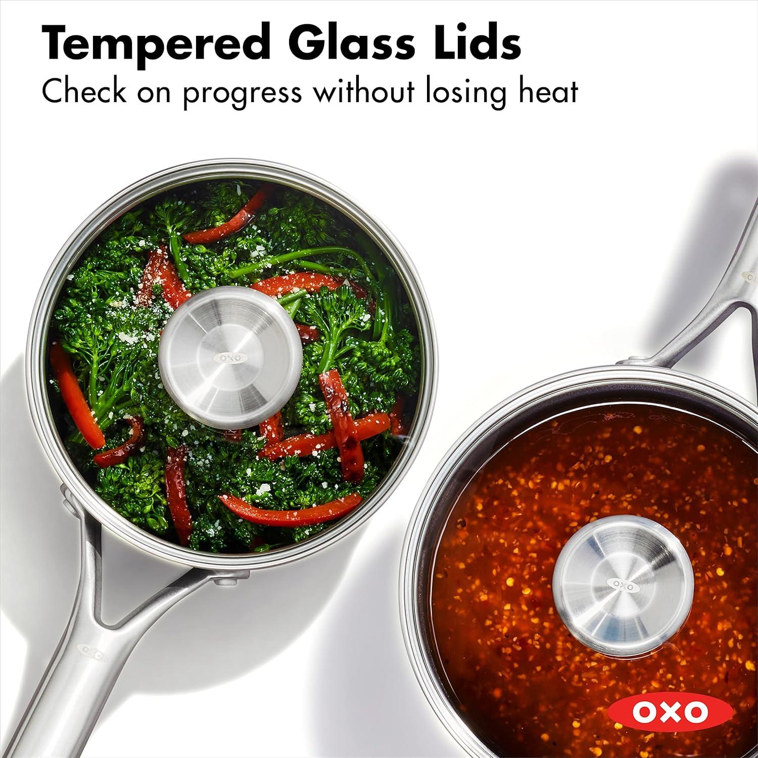 Juego de Cacerolas OXO 1.6L y 2.2L Cerámica Antiadherente