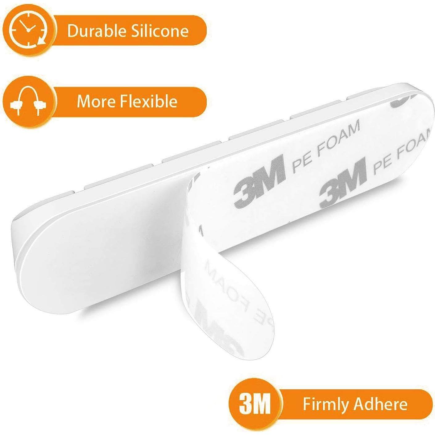 Organizador de Cables TviewSmart - 5 Clips Blancos Autoadhesivos