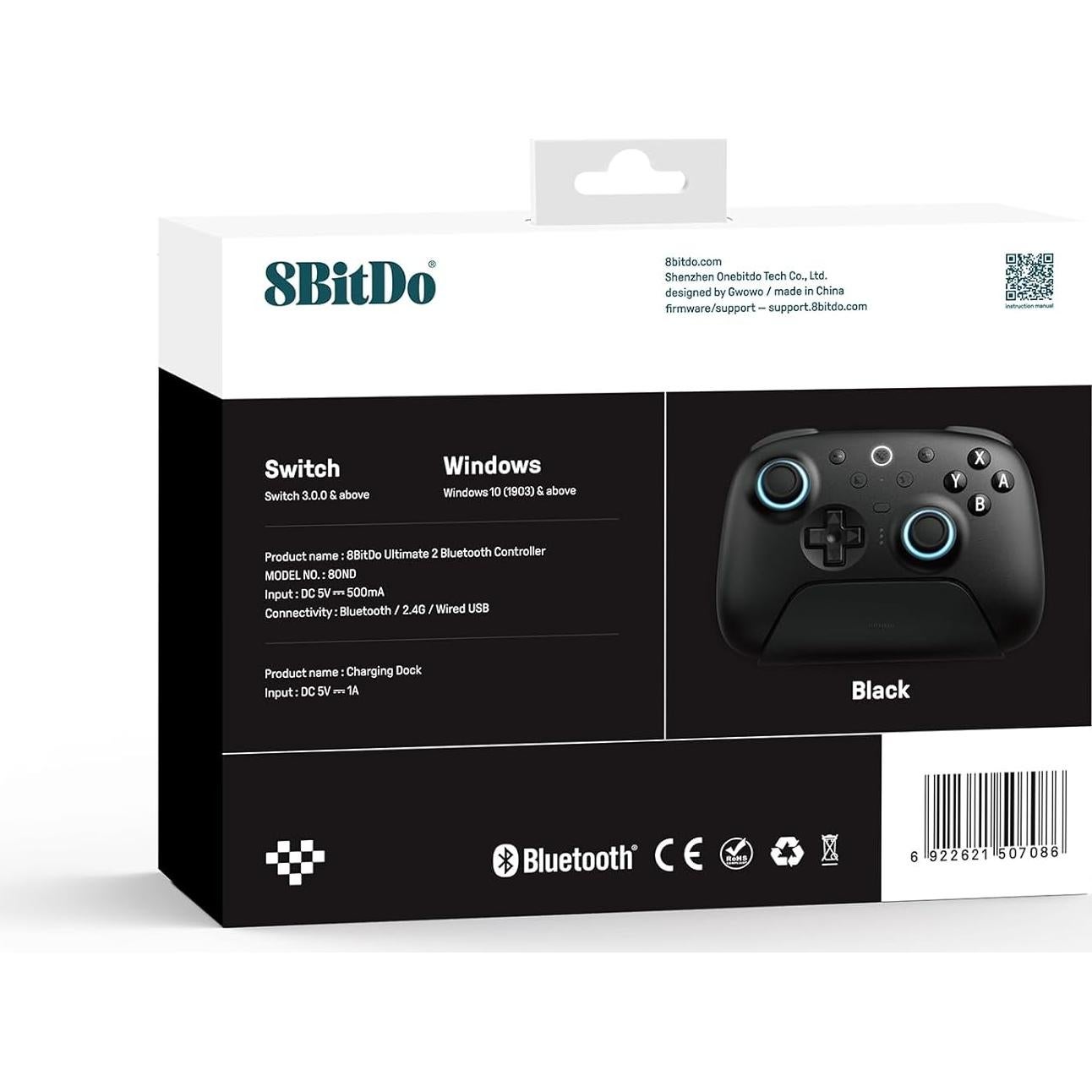 Controlador Bluetooth 8BitDo Ultimate 2 para Switch y PC