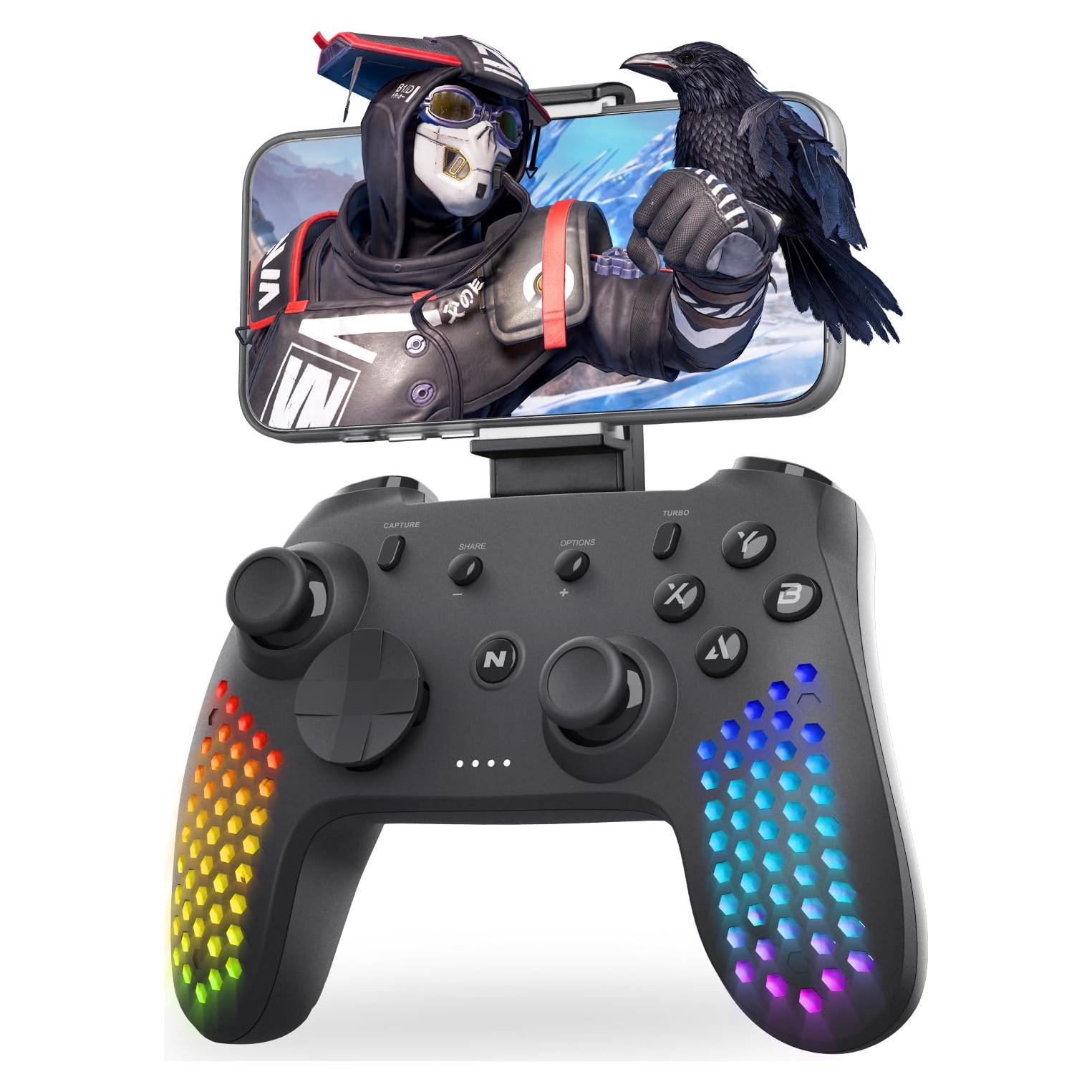 Controlador Nitho para PC y Switch con RGB y giroscopio
