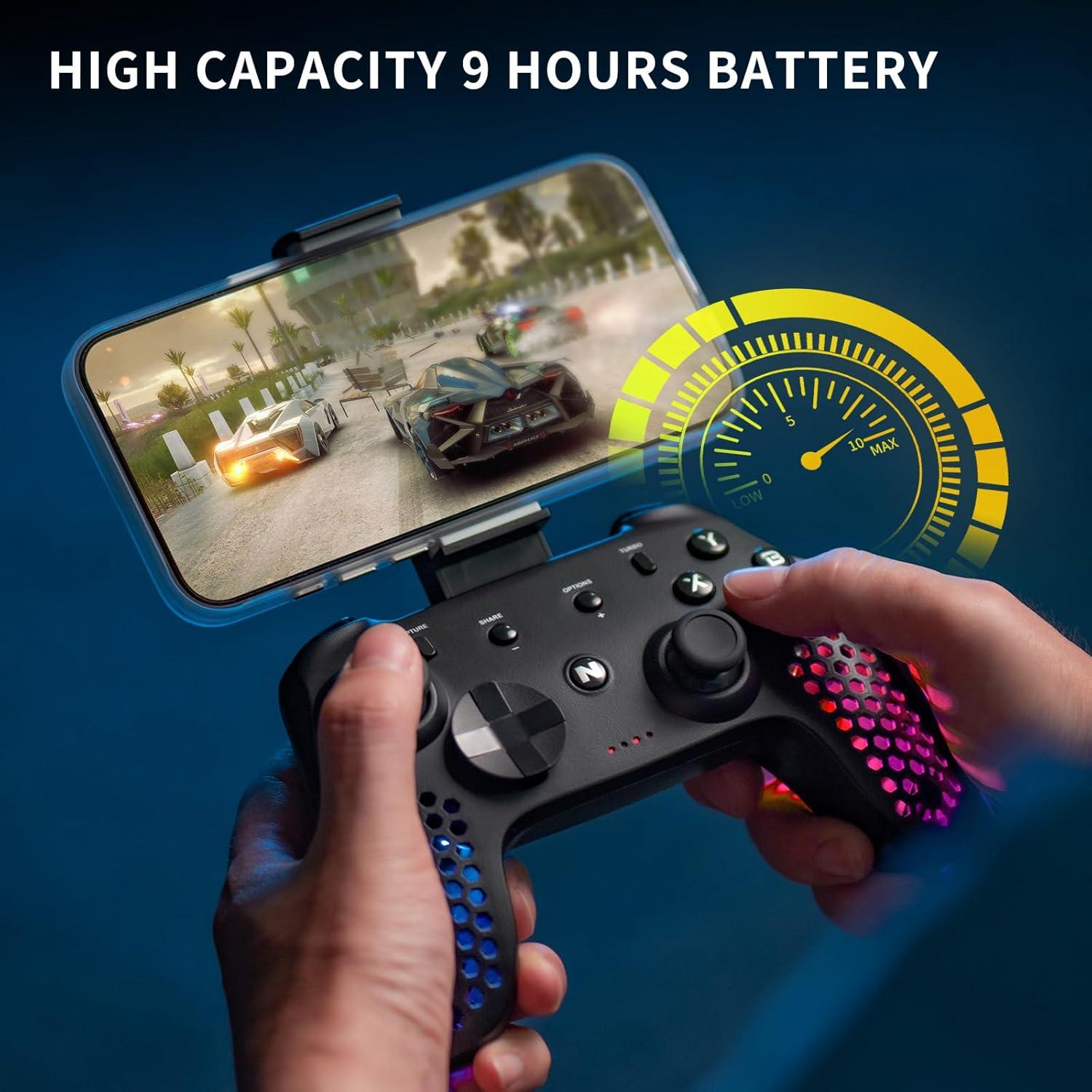 Controlador Nitho para PC y Switch con RGB y giroscopio