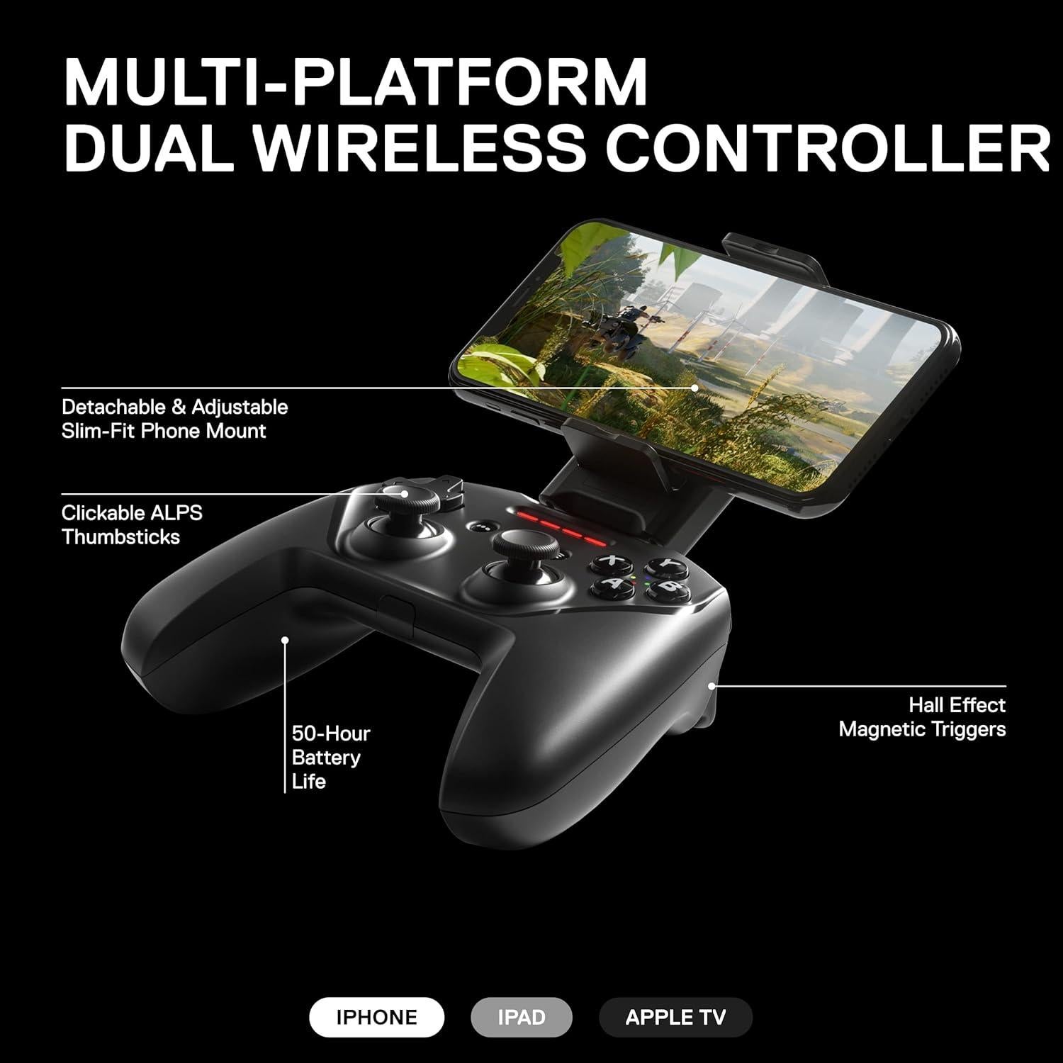 Controlador de Juegos Móvil SteelSeries Nimbus+ Bluetooth iOS