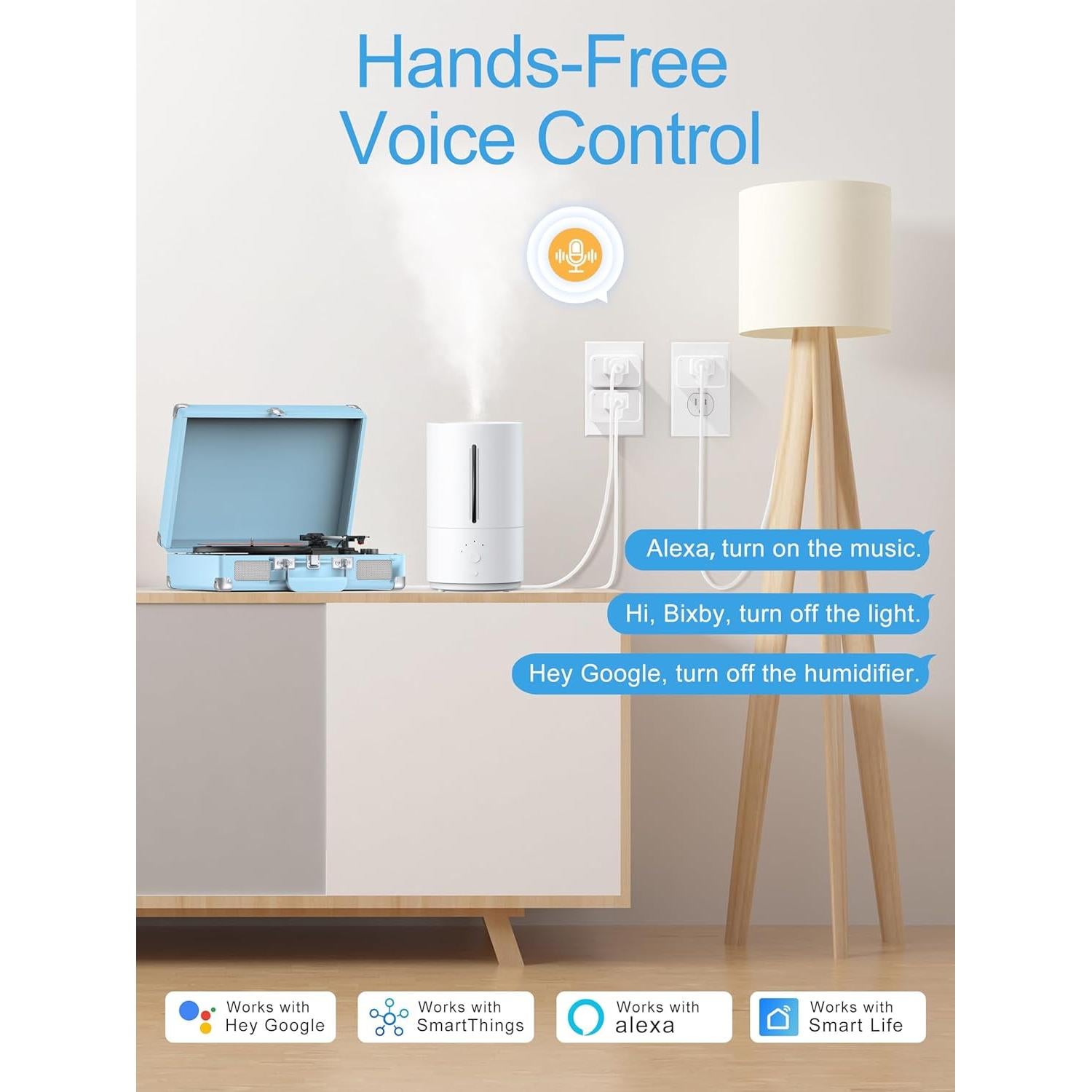 Enchufe Inteligente EIGHTREE Mini 5GHz Control Remoto 2 Paquetes