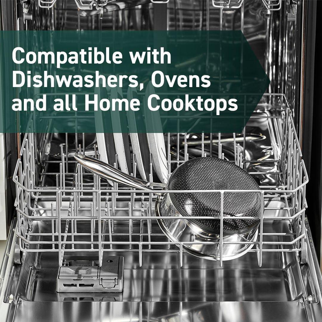 Juego de Ollas HexClad 6 Piezas Antiadherente con Trivets