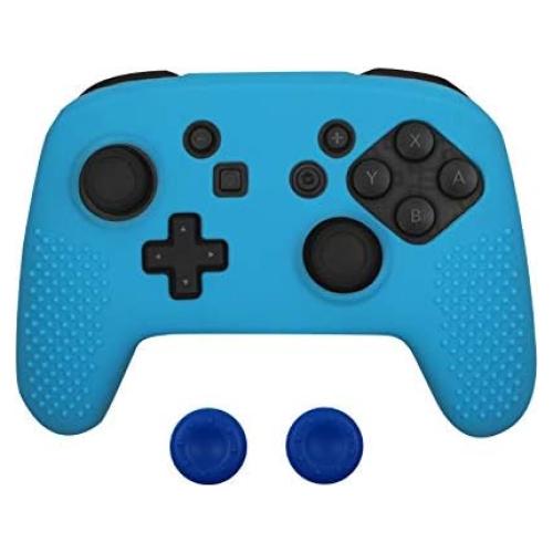 Funda Silicona Nintendo Switch Pro Azul 3 en 1 con Tapas
