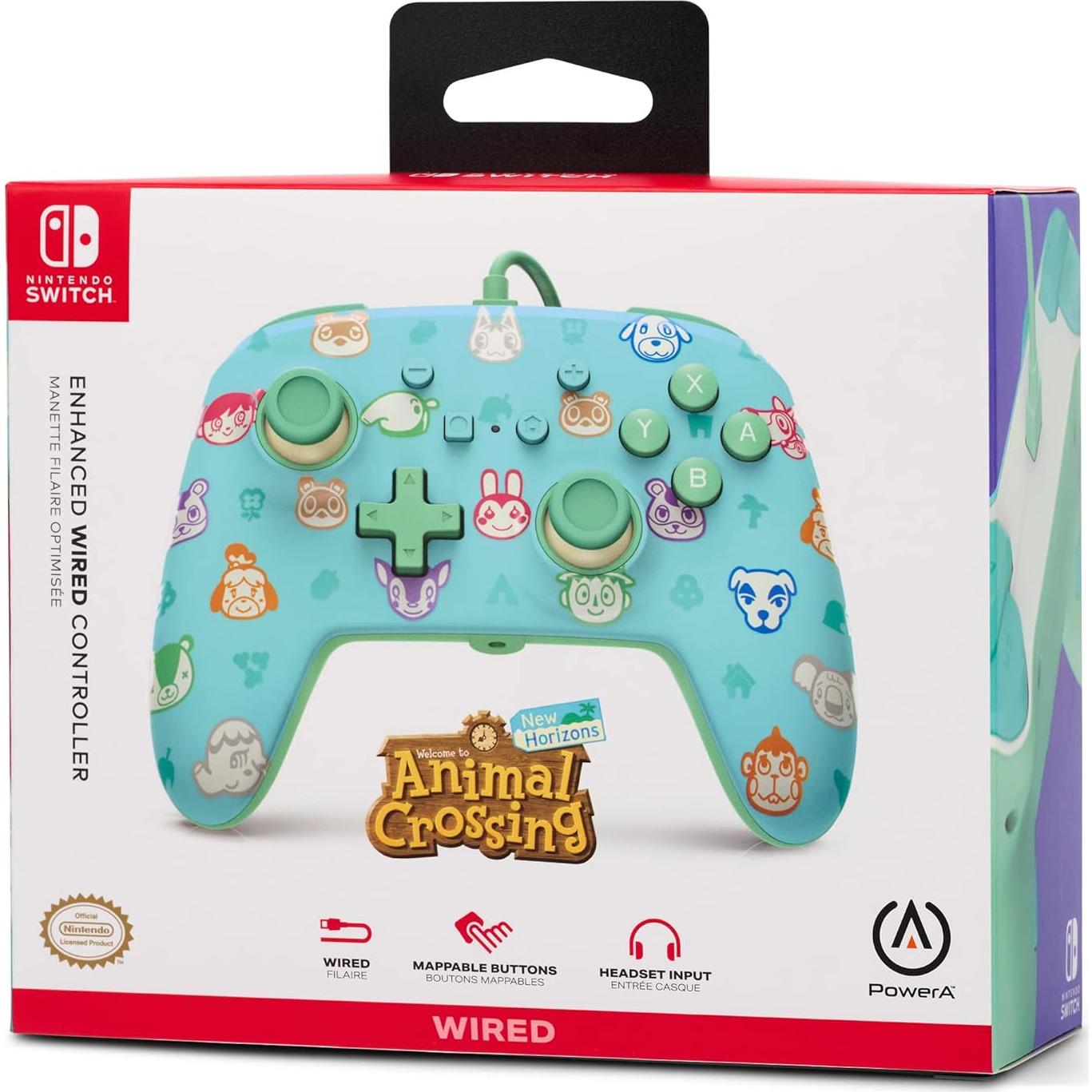 Controlador con cable PowerA para Nintendo Switch - Animal Crossing