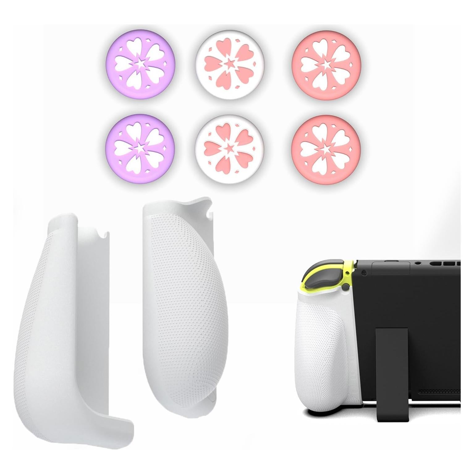 Agarre y tapas de pulgar MystiForge para Nintendo Switch