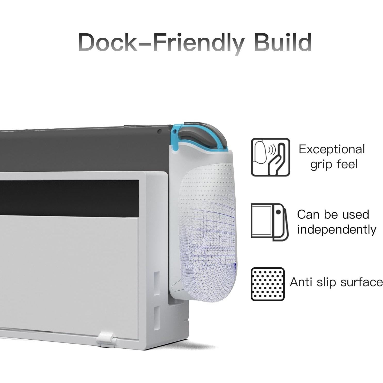 Agarre y tapas de pulgar MystiForge para Nintendo Switch