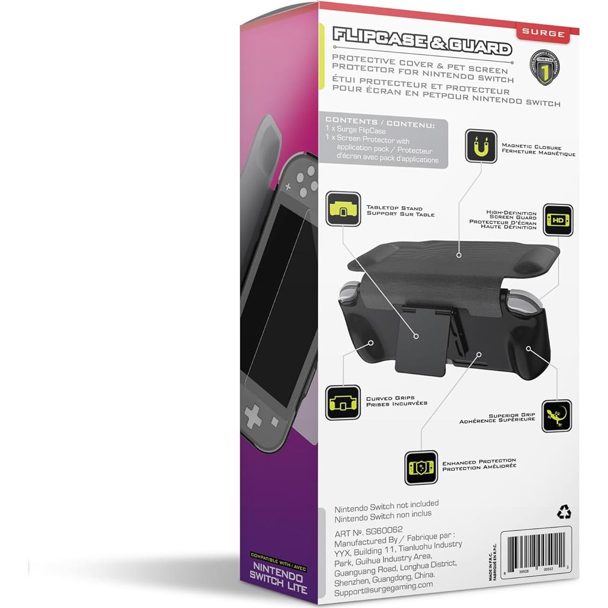 Funda Plegable Surge para Nintendo Switch Lite - Gris