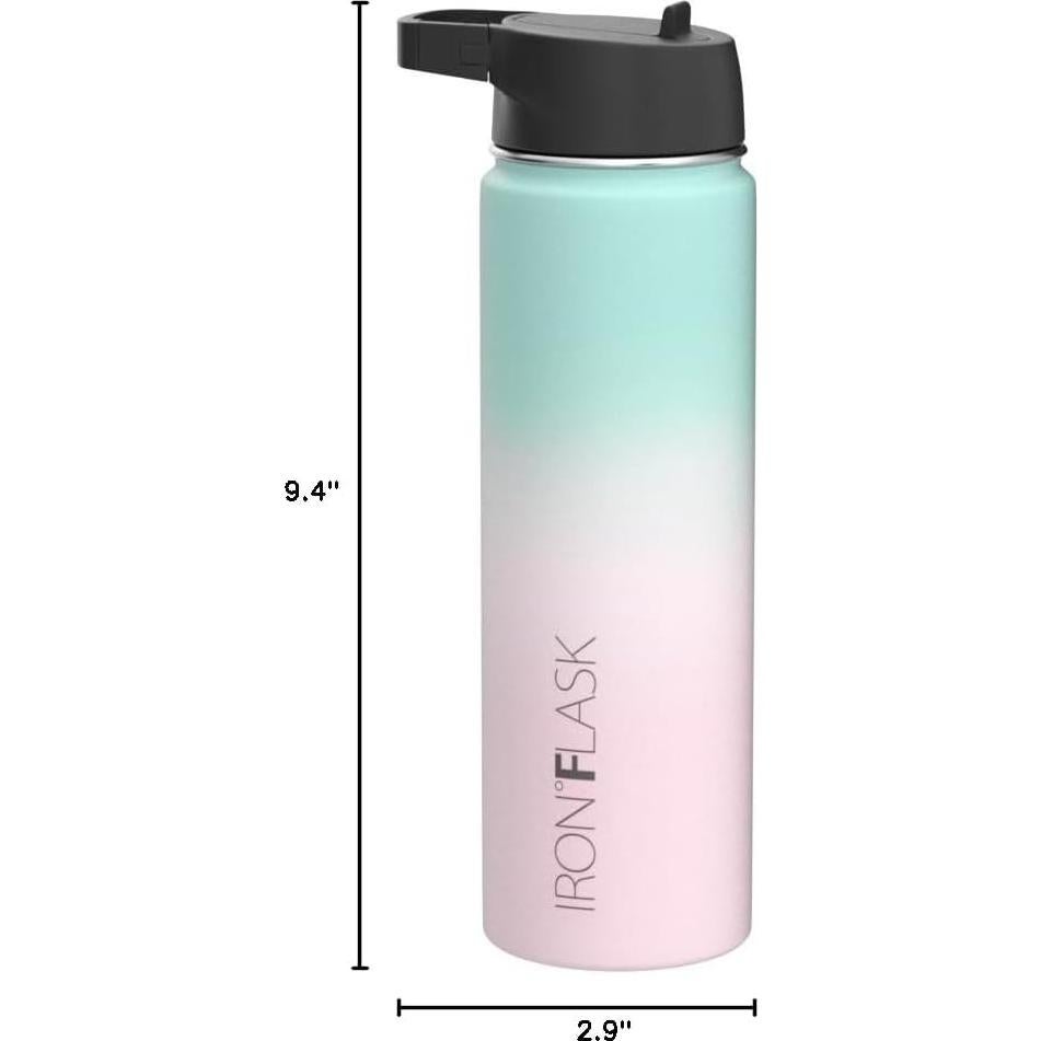 Botella de Agua Iron °Flask 0.62L Acero Inoxidable 3 Tapas