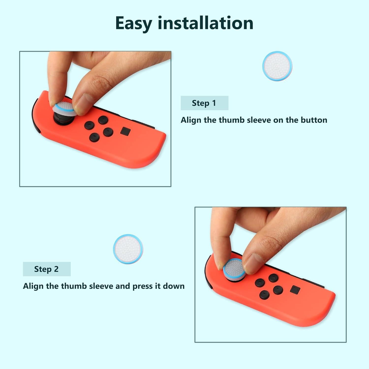 Tapa de Pulgar Silicona Xahpower para Joycon Switch 6PCS