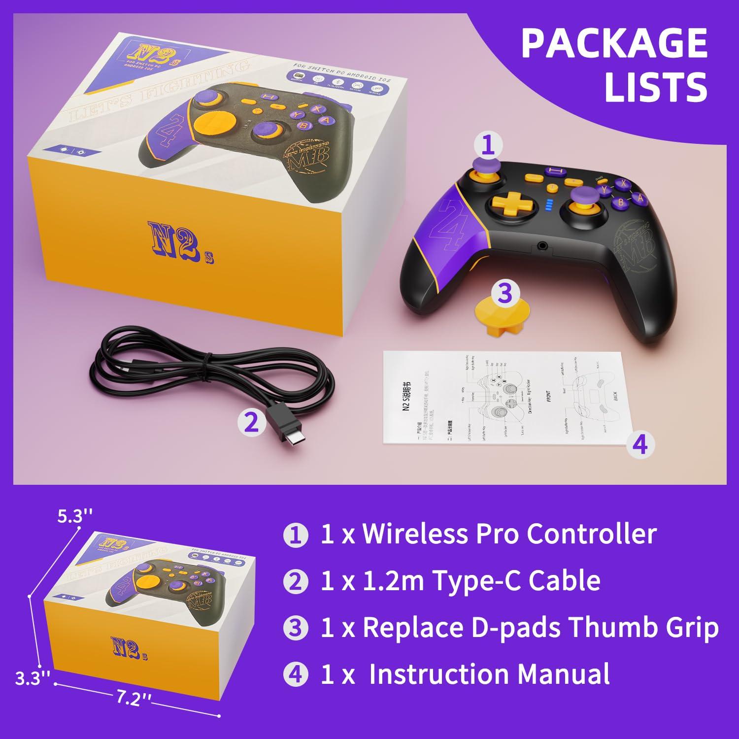 Controlador TOOMU Pro para Nintendo Switch con Turbo y Giroscopio