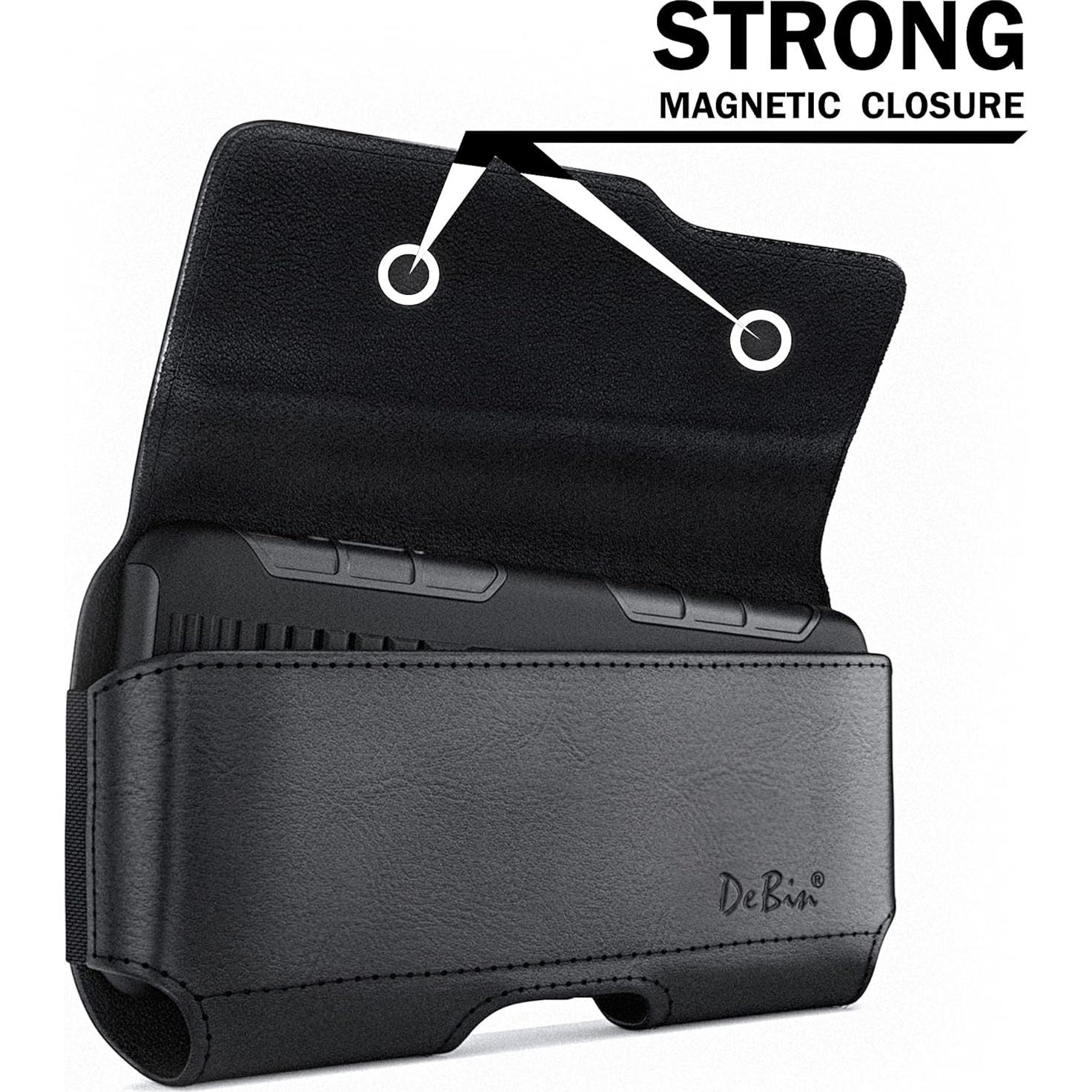 Funda DeBin para iPhone 16 Plus y Samsung Galaxy S24+ Negro