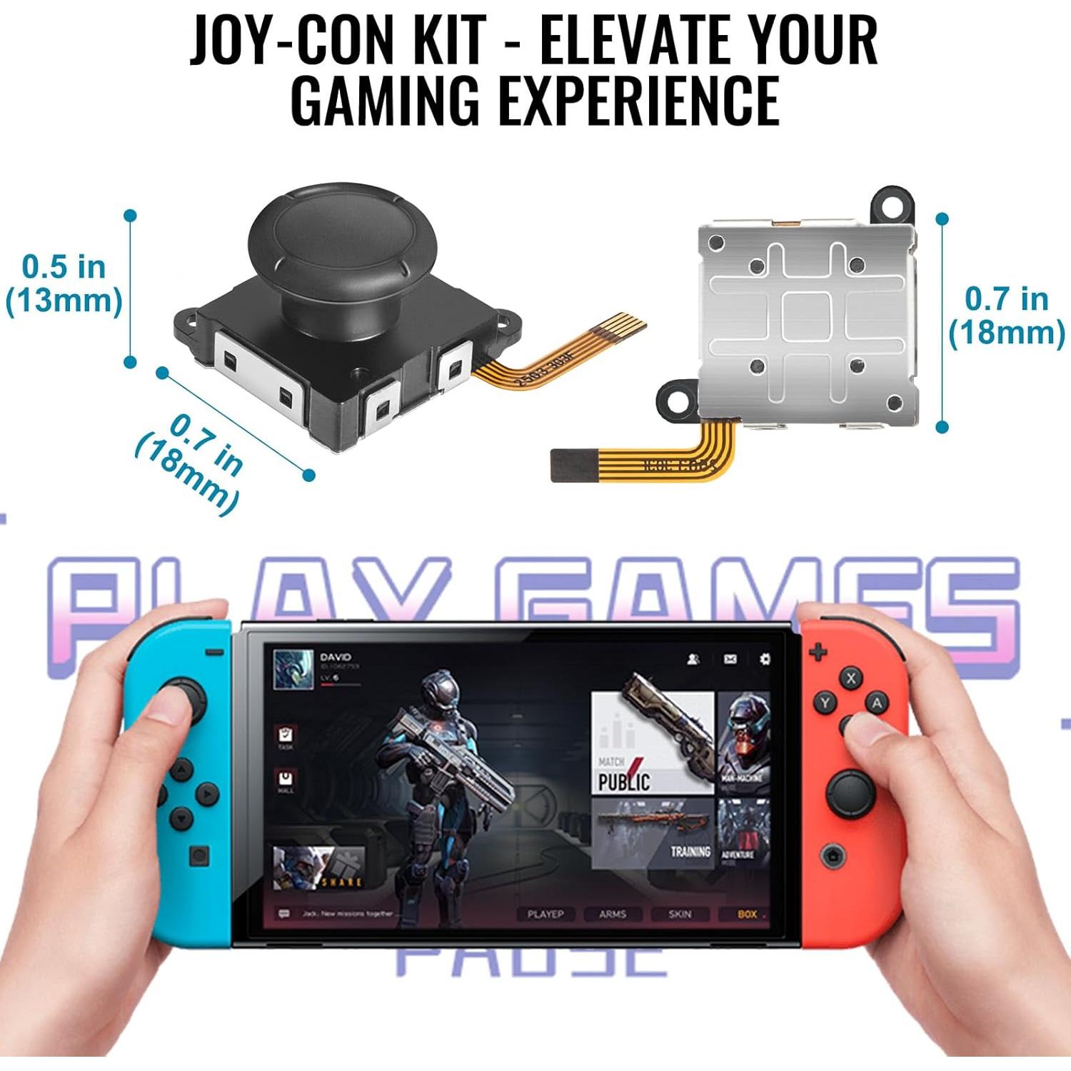 Paquete de 4 Joysticks Reemplazo para Nintendo Switch BGYTWEYTD