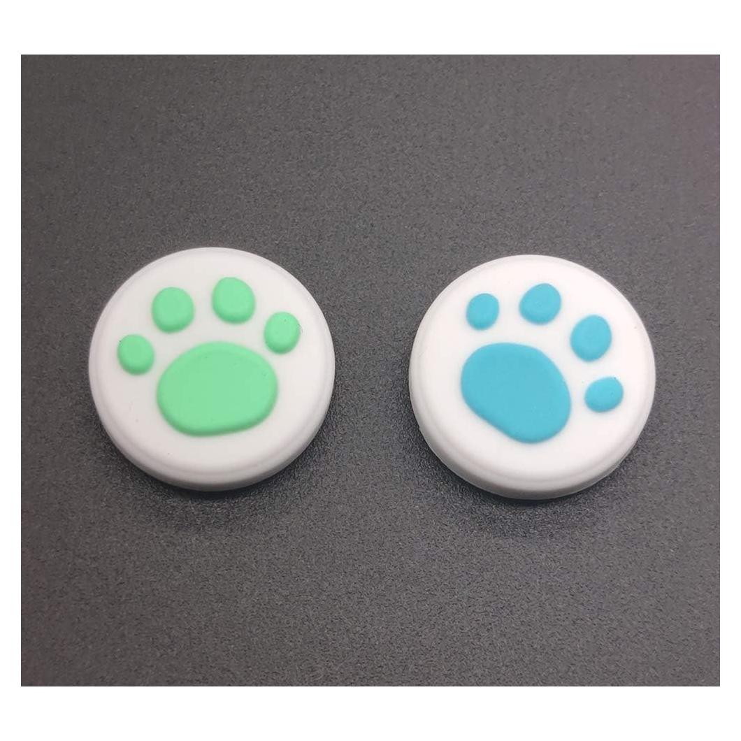 Tapa de agarre de joystick analógico Ambertown para Switch NS y Lite - Azul y Verde (2 Piezas)
