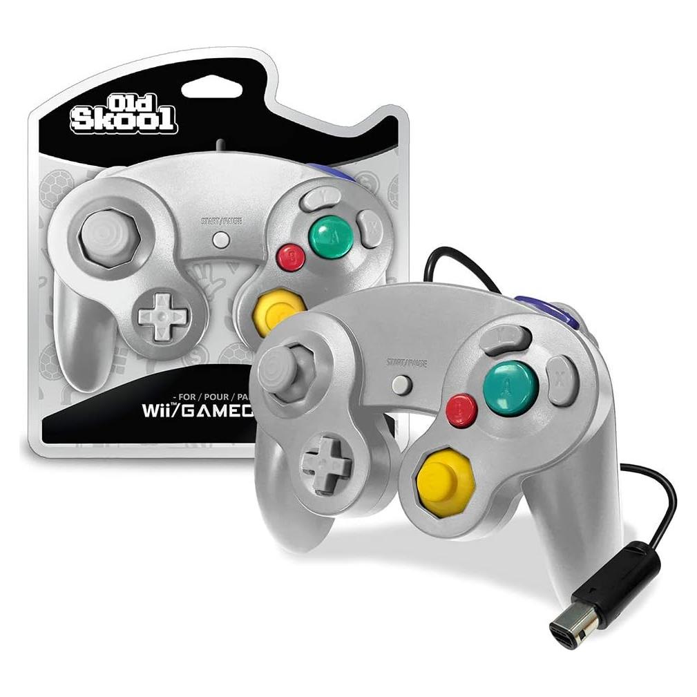 Controlador Old Skool para Wii/GameCube - Plata, 182 cm