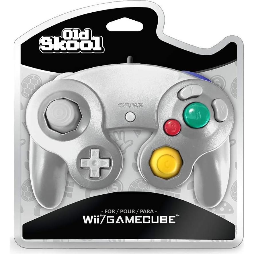 Controlador Old Skool para Wii/GameCube - Plata, 182 cm