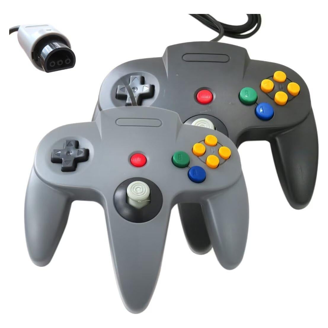 Paquete de 2 Controladores Joystick Loner para Nintendo 64