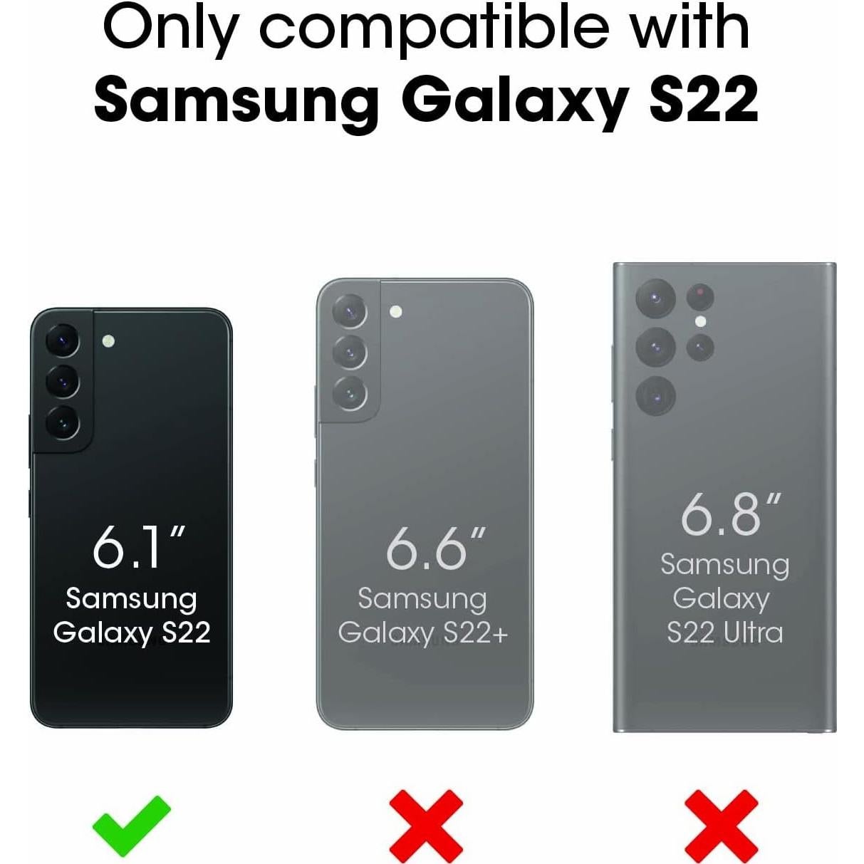 Funda OtterBox Commuter para Galaxy S22 - Negra, Delgada y Resistente