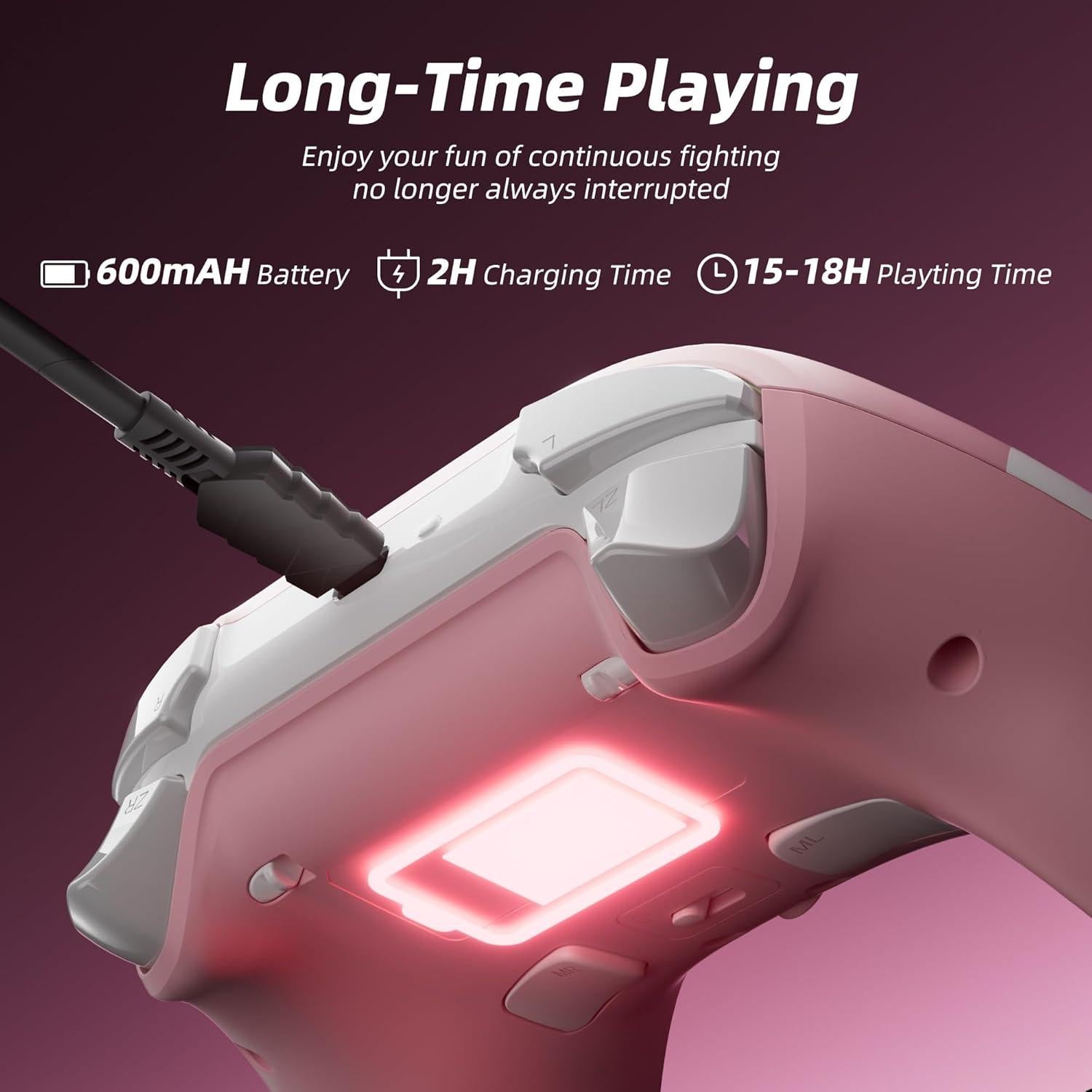 Controlador Pro Inalámbrico Mytrix Rosa Sakura con RGB