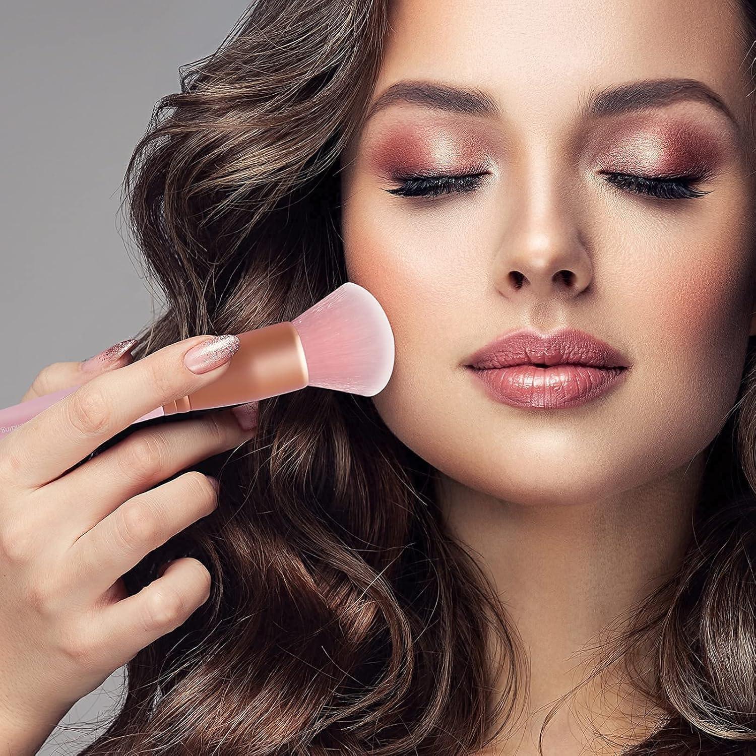 Juego de Brochas de Maquillaje Z'OREYA 15 Piezas Kabuki Sintéticas