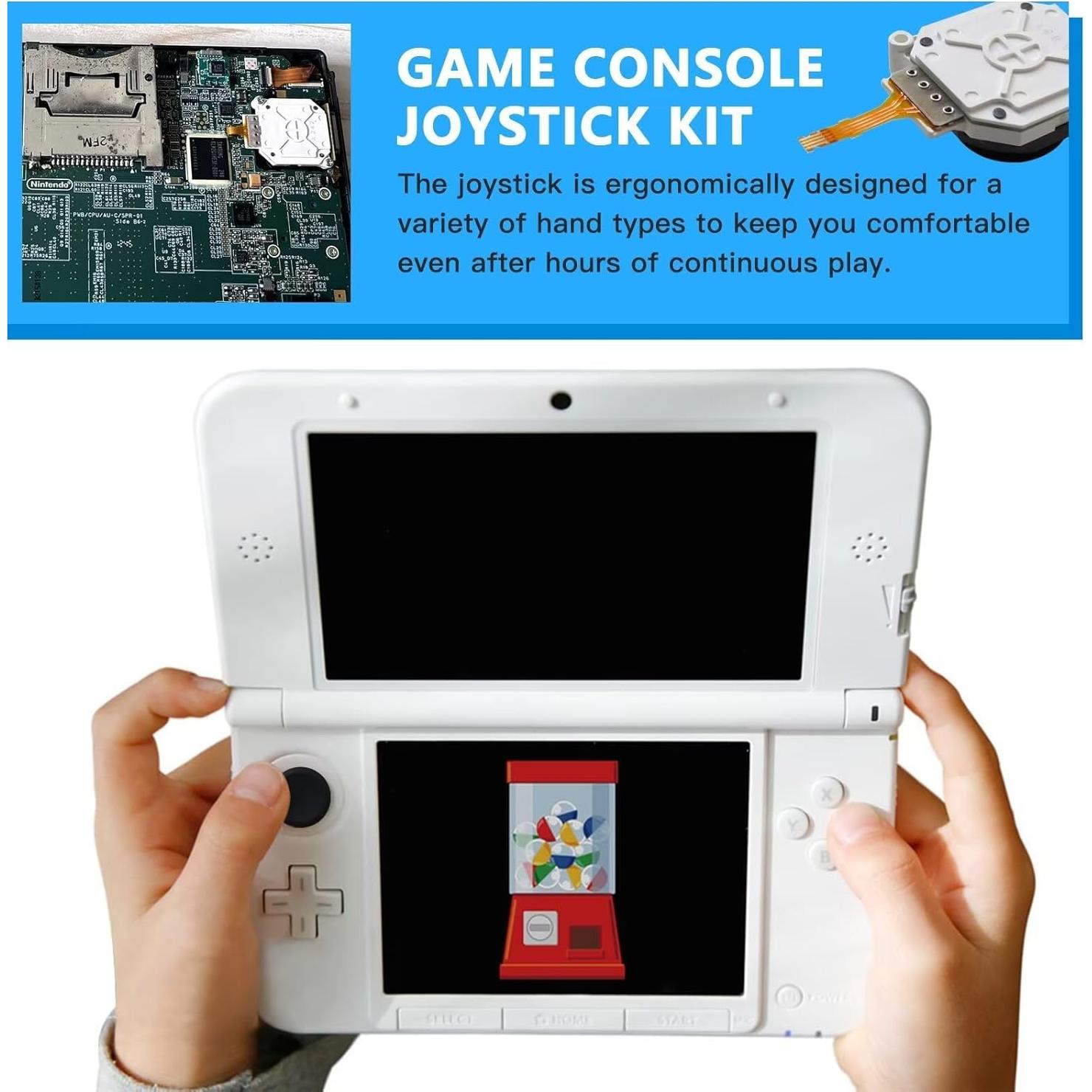 Joystick Analógico USonline911 y Tapa Rocker Negra para Nintendo 2DS/3DS