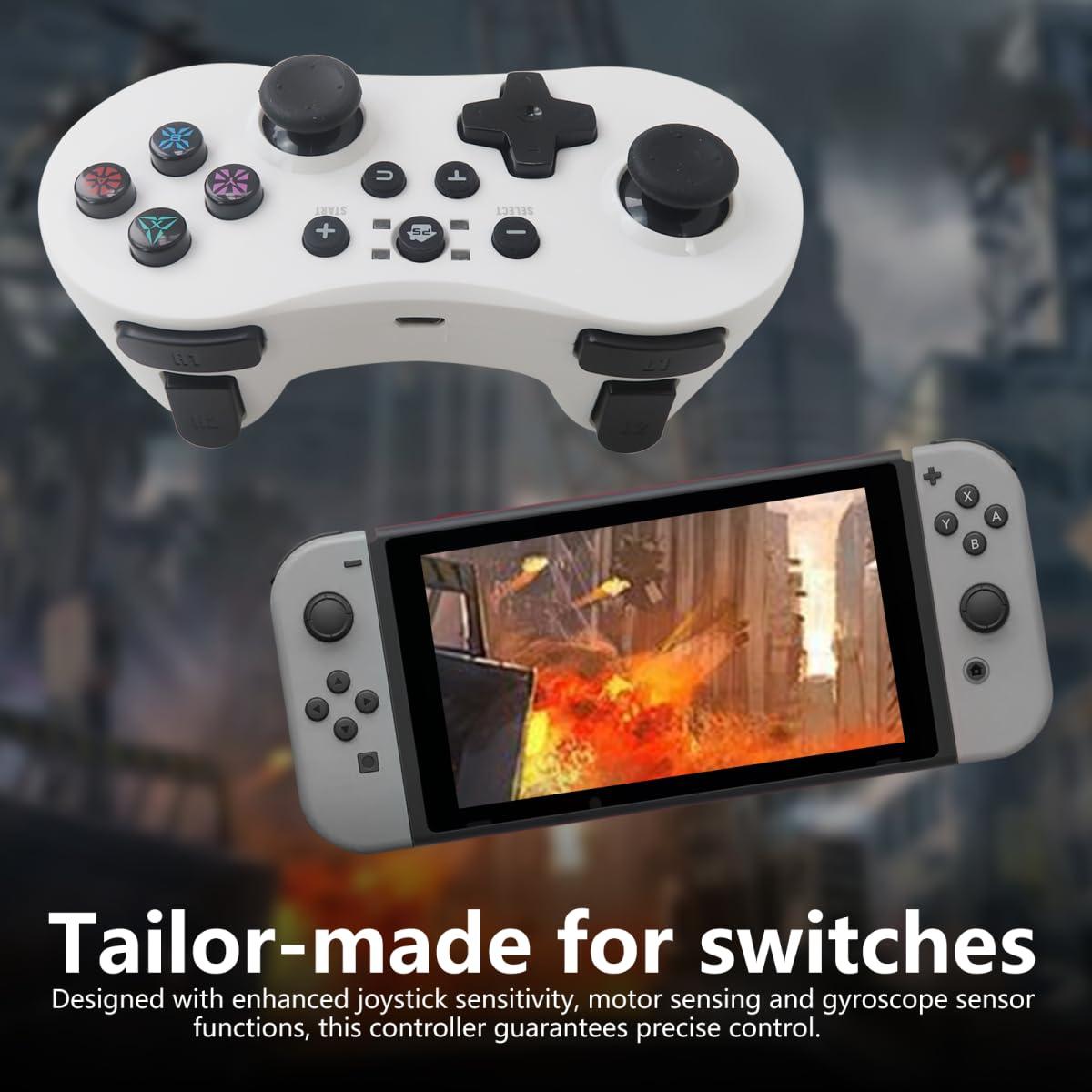 Controlador Inalámbrico DEARCOOL para Nintendo Switch Blanco