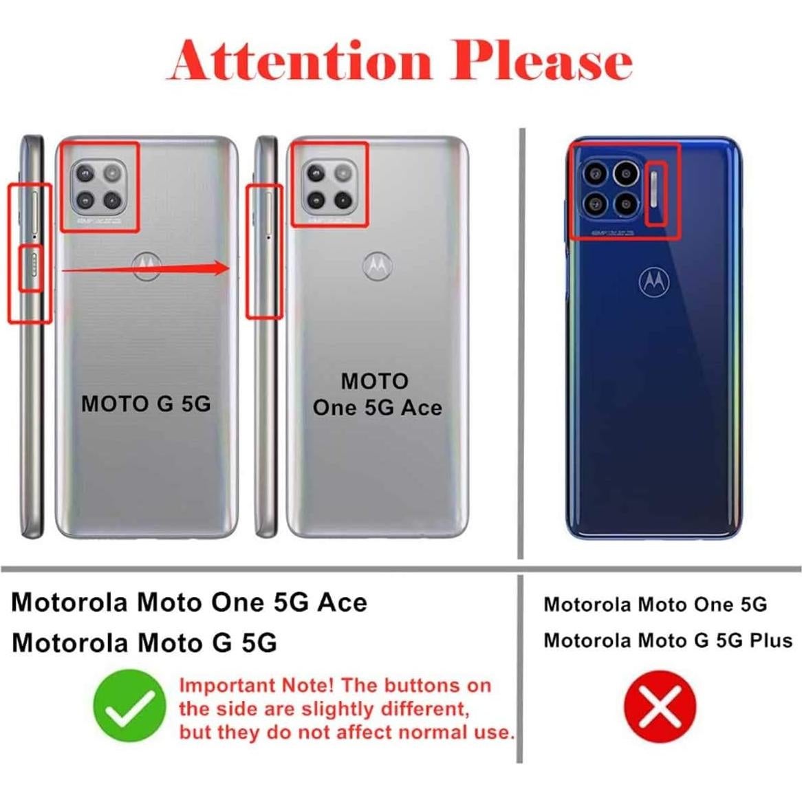 Funda LeYi para Motorola One 5G Ace y Moto G 5G 2020
