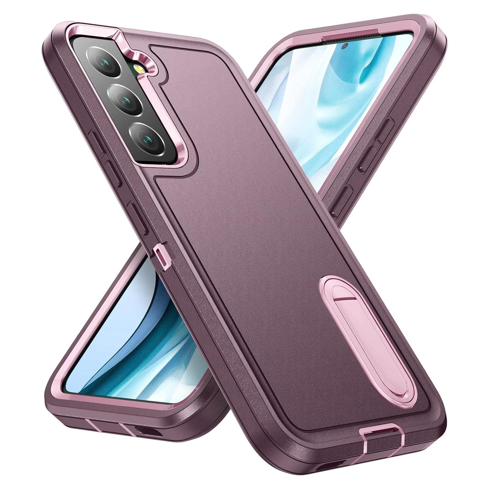 Funda Samsung Galaxy S22 Plus Fucozan 3 capas color púrpura-rosa