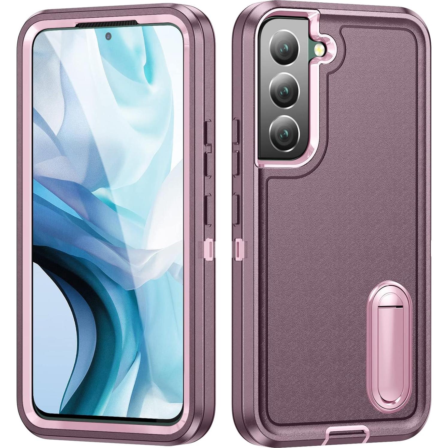 Funda Samsung Galaxy S22 Plus Fucozan 3 capas color púrpura-rosa