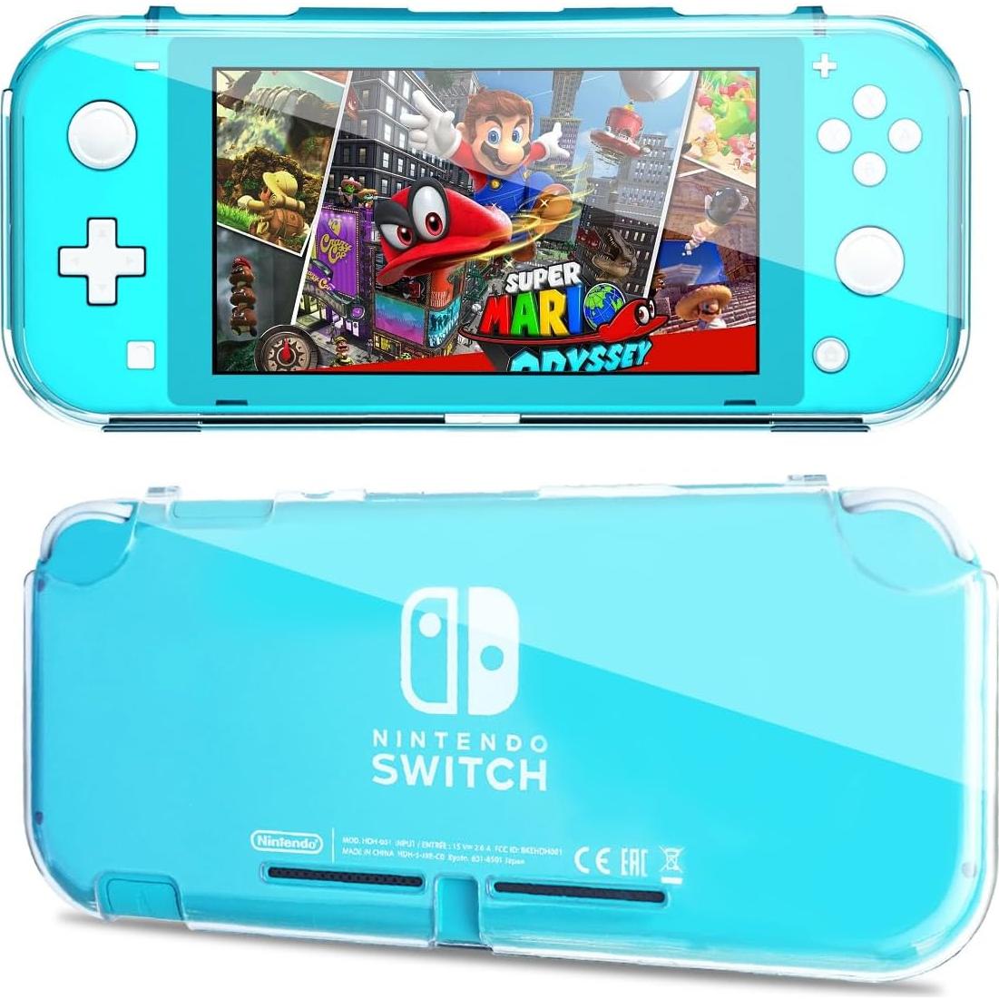 Funda Transparente TPU para Nintendo Switch Lite + 4 Tapas Joystick