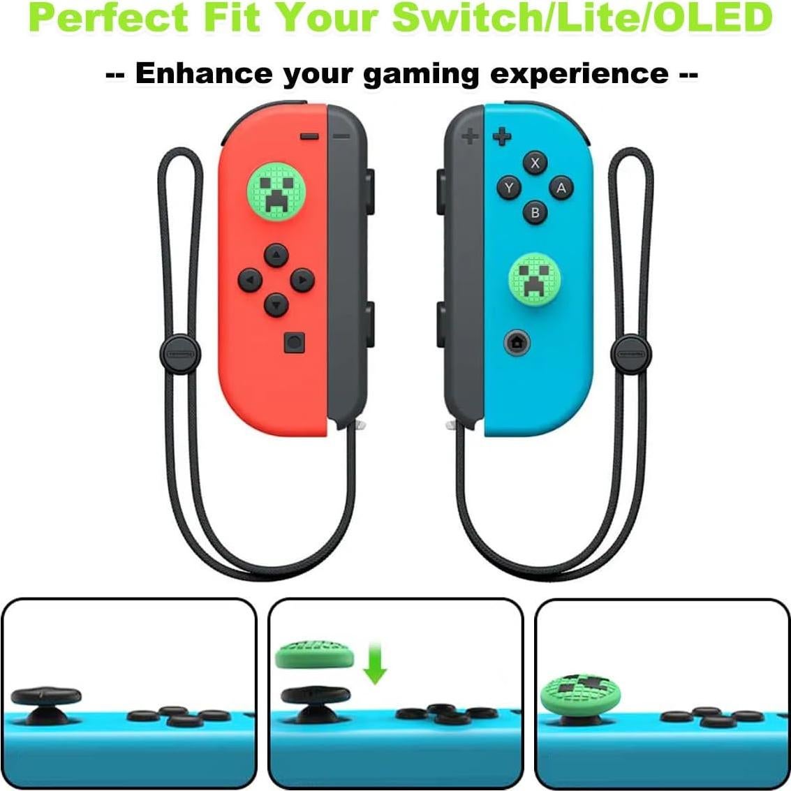 Funda Transparente TPU para Nintendo Switch Lite + 4 Tapas Joystick