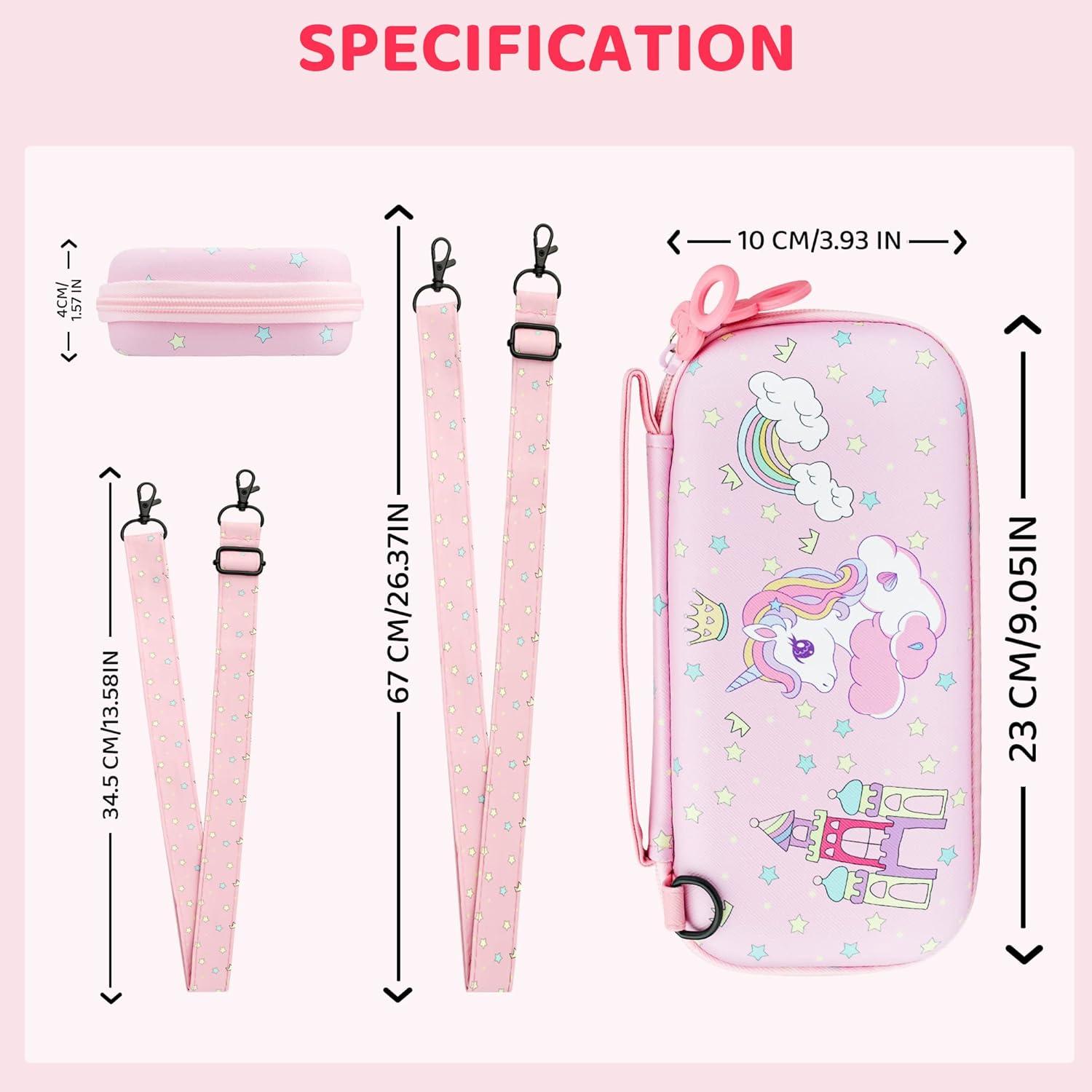 Funda Rosa GLDRAM para Nintendo Switch Lite con Accesorios