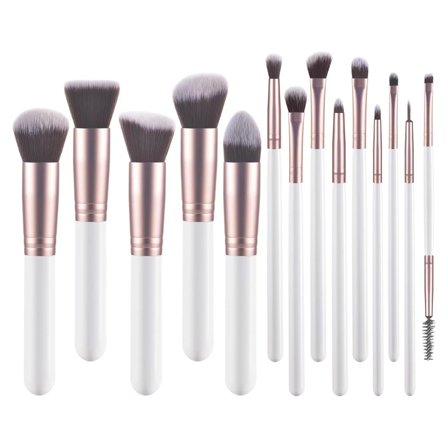 Set de 14 Pinceles de Maquillaje Blancos YJ-Anyue