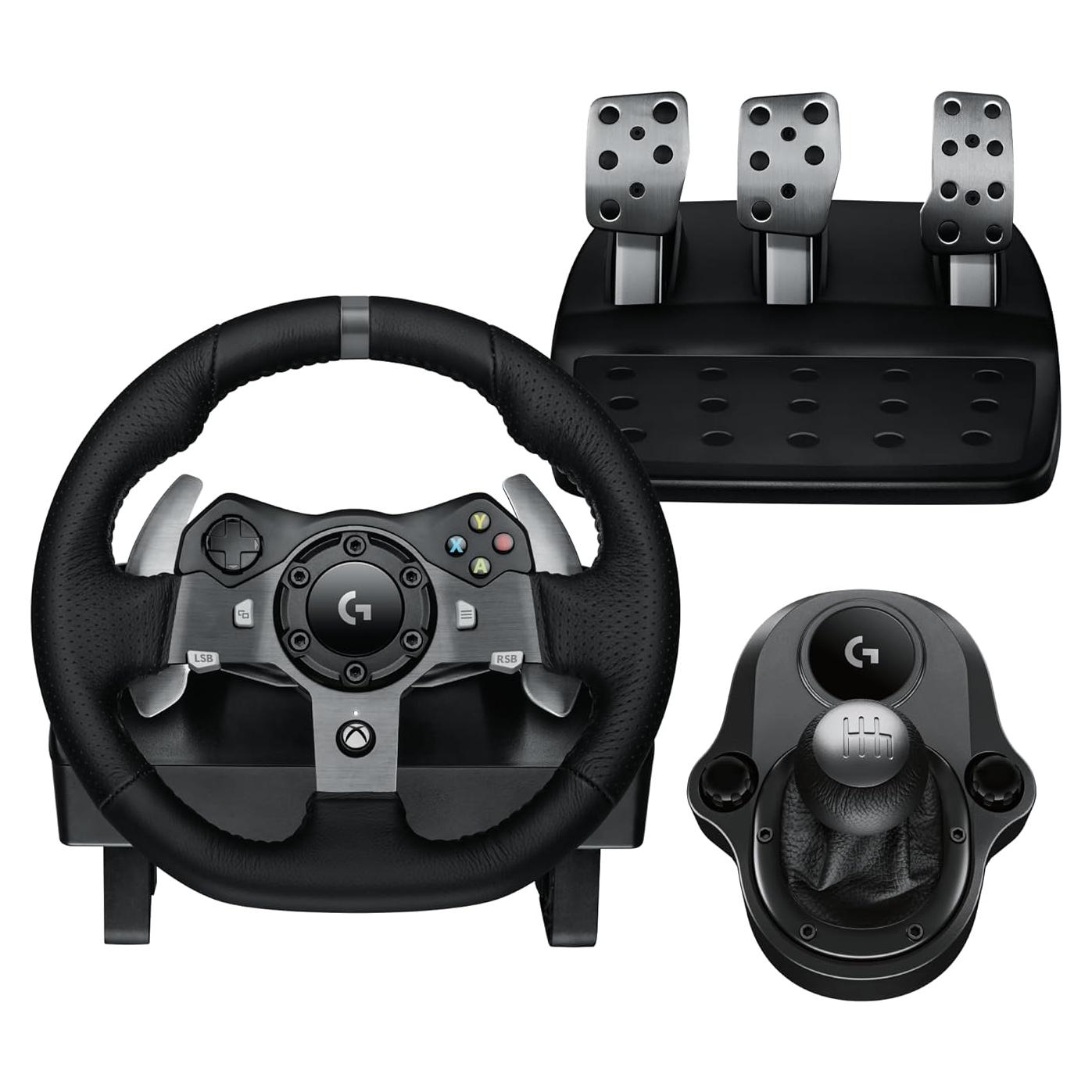 Volante Logitech G920 + Pedales y Cambio para Xbox y PC