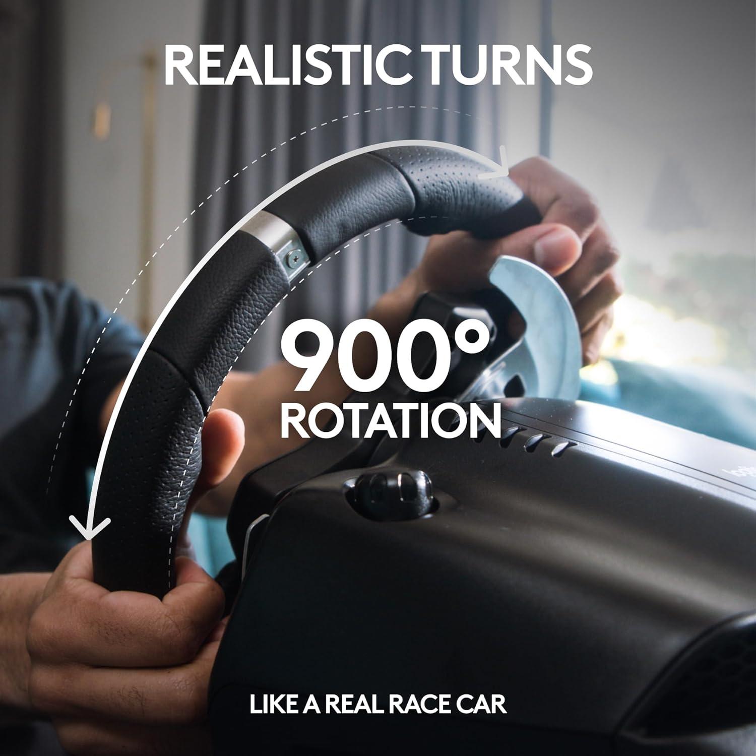 Volante Logitech G920 con Pedales y Retroalimentación - Negro