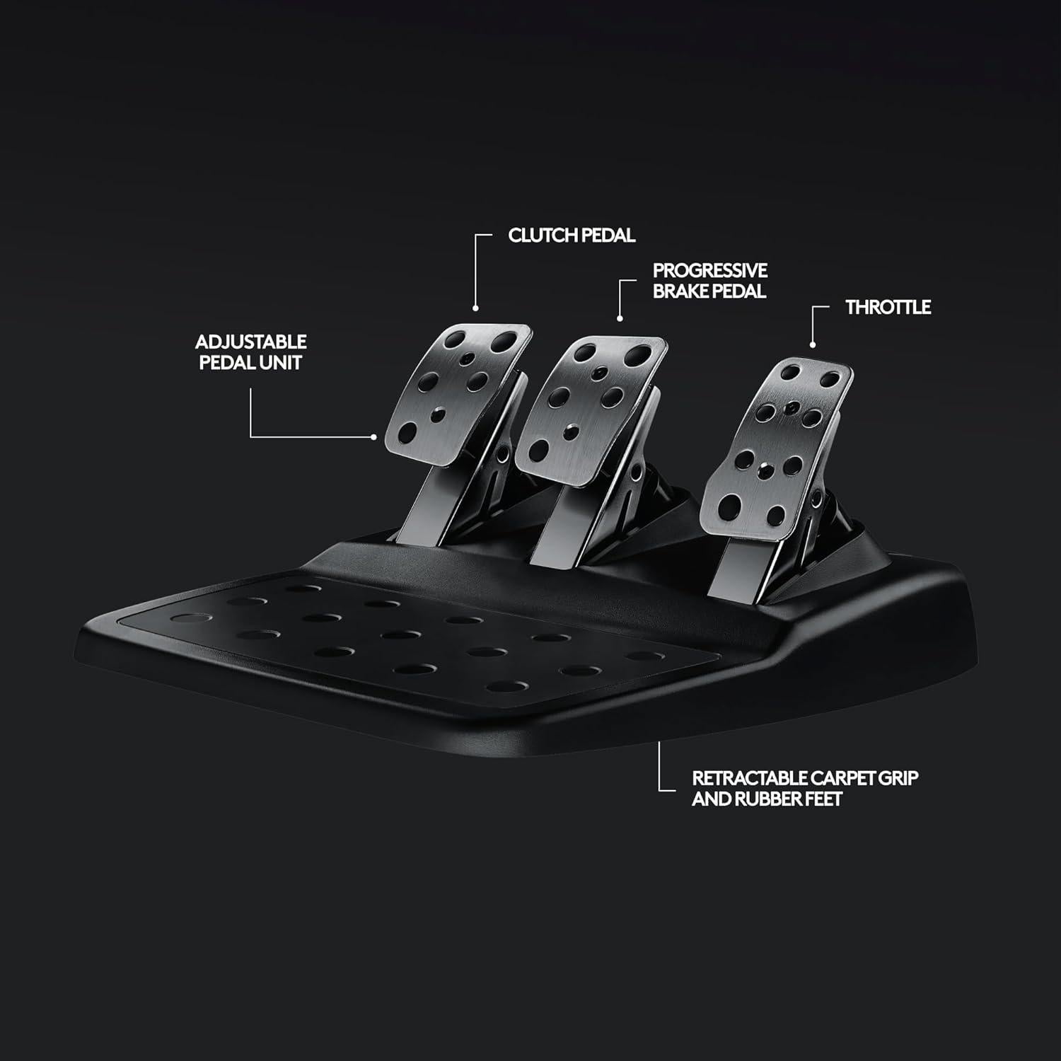 Volante Logitech G920 con Pedales y Retroalimentación - Negro