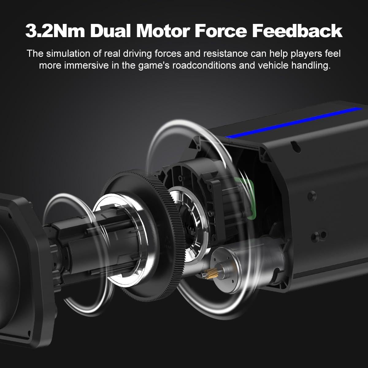 Volante de Fuerza PXN V99 para PC, PS4, Xbox - 3.2Nm