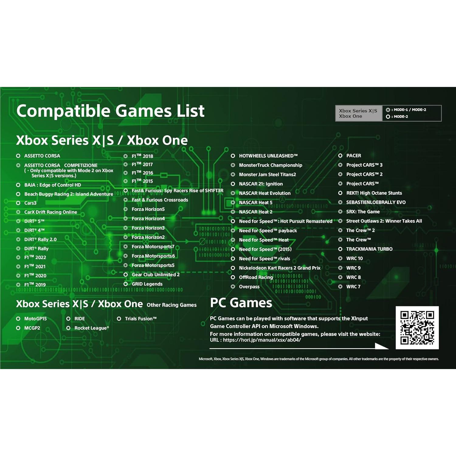 Volante de Carreras Overdrive HORI para Xbox Series X|S - 270°