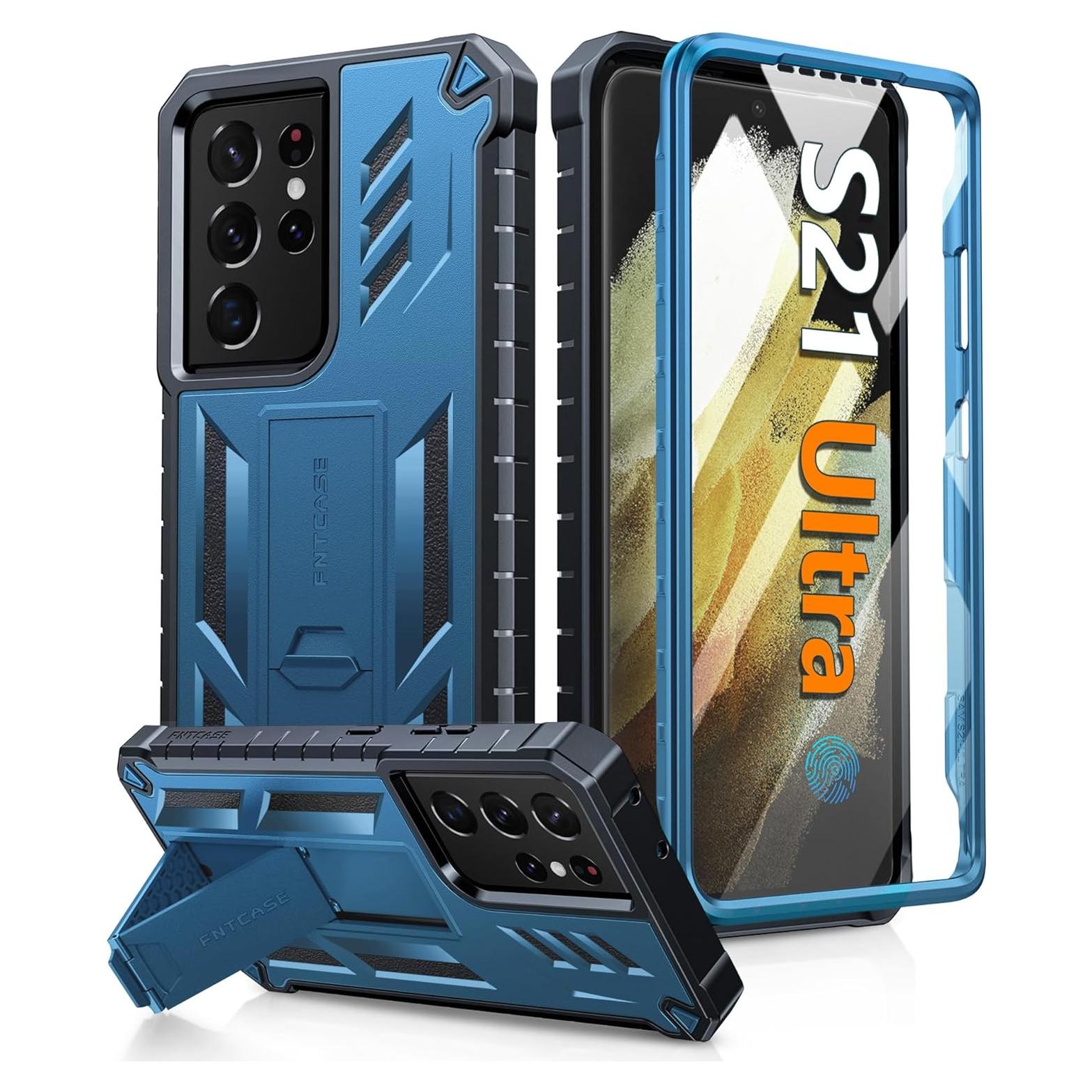 Funda FNTCASE para Samsung Galaxy S21 Ultra 6.8" Azul