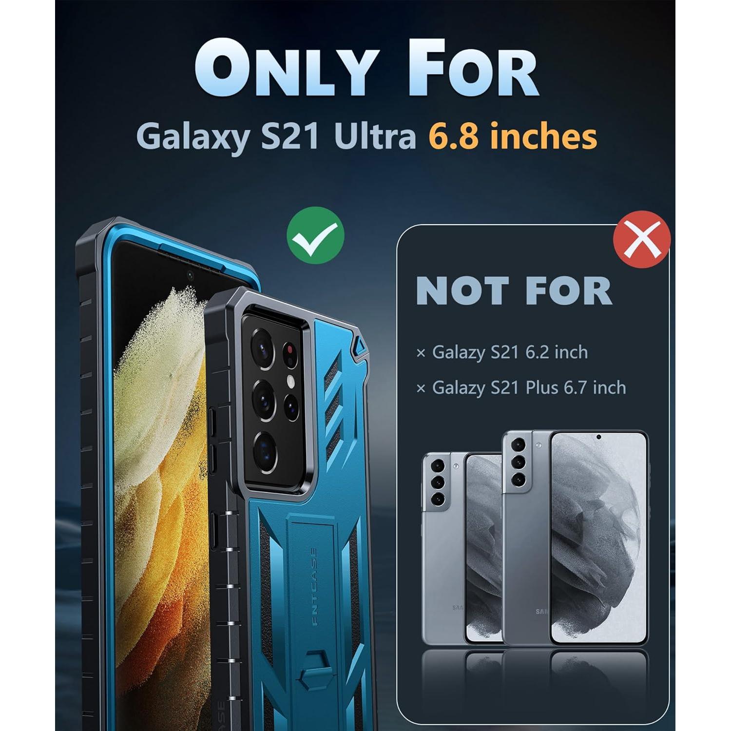 Funda FNTCASE para Samsung Galaxy S21 Ultra 6.8" Azul