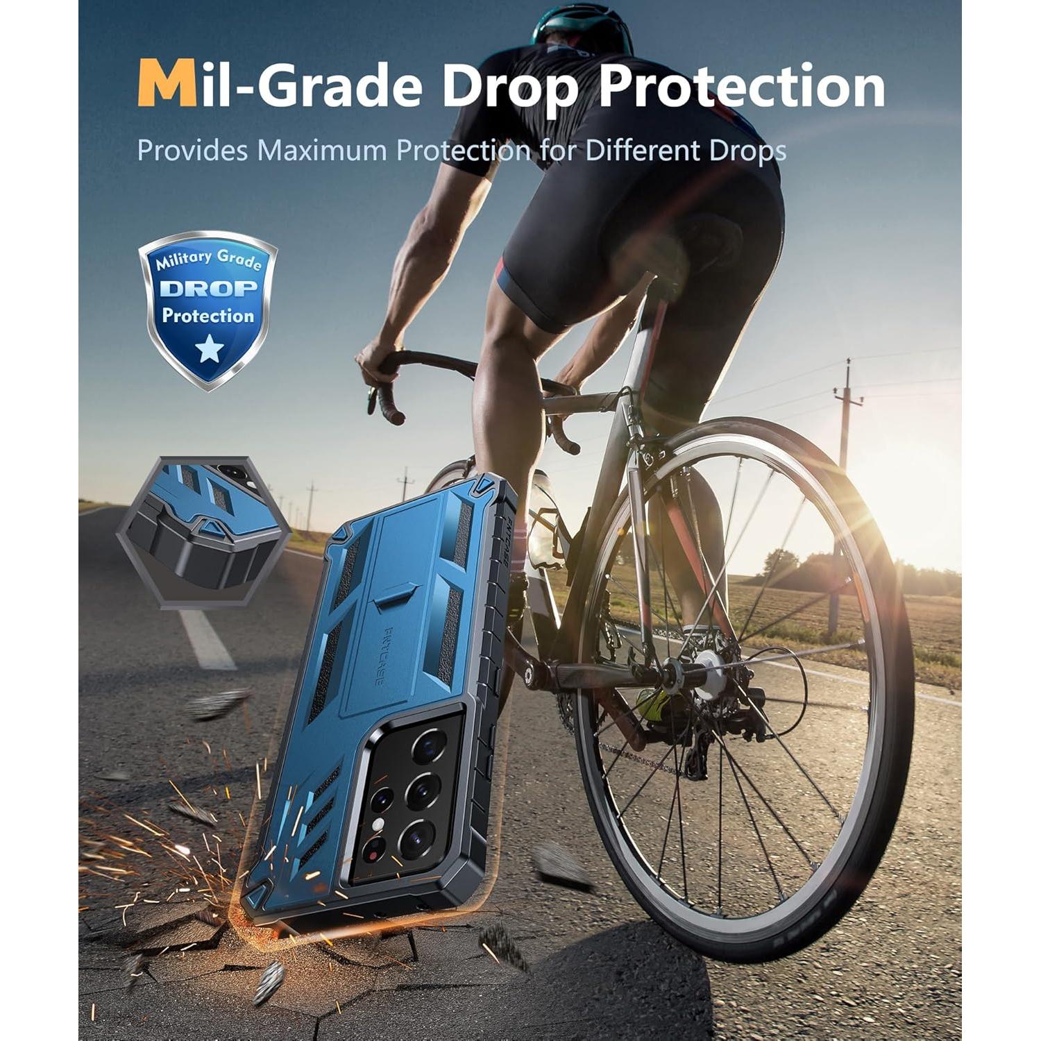 Funda FNTCASE para Samsung Galaxy S21 Ultra 6.8" Azul