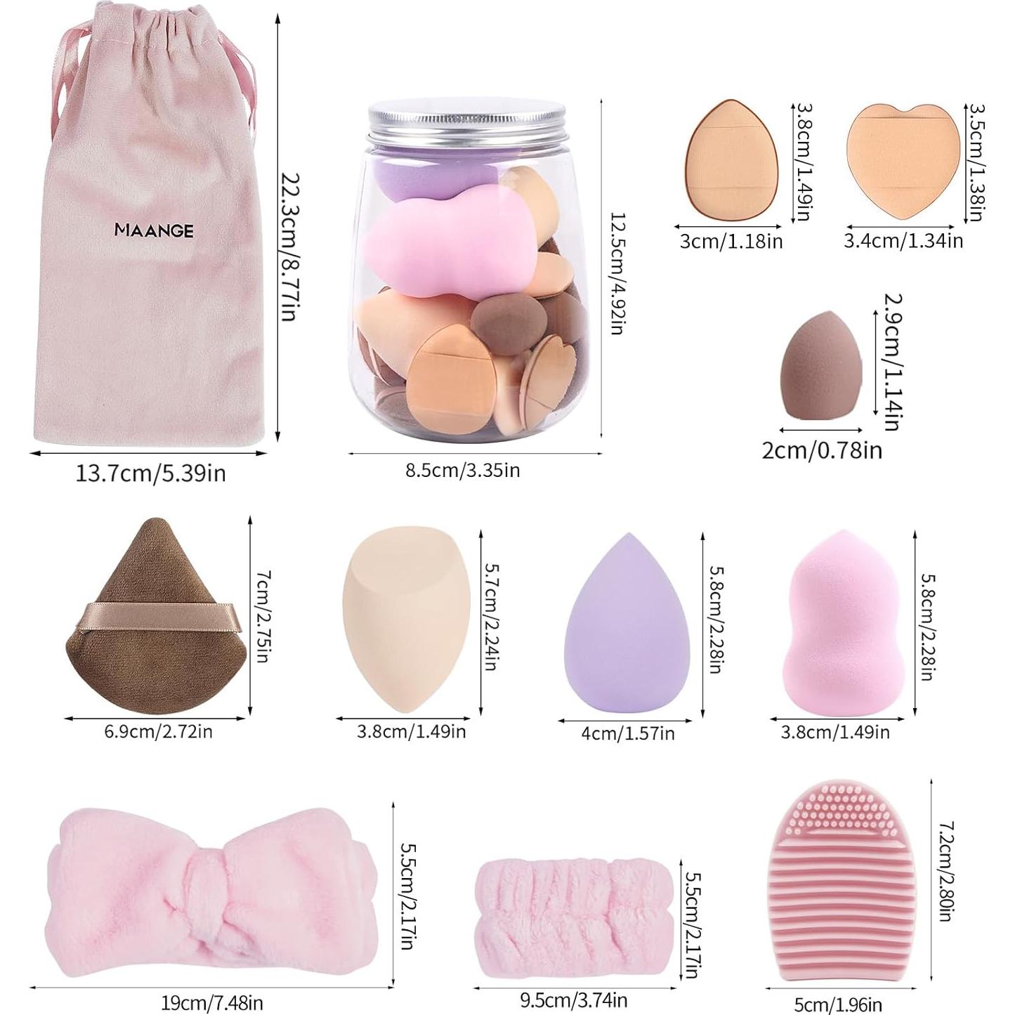 Conjunto de Brochas de Maquillaje MAANGE 51 Pcs Rosa