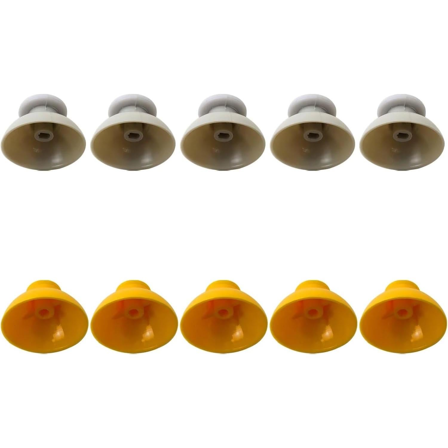 10 Tapas de Joystick para GameCube Acupress Amarillo/Gris