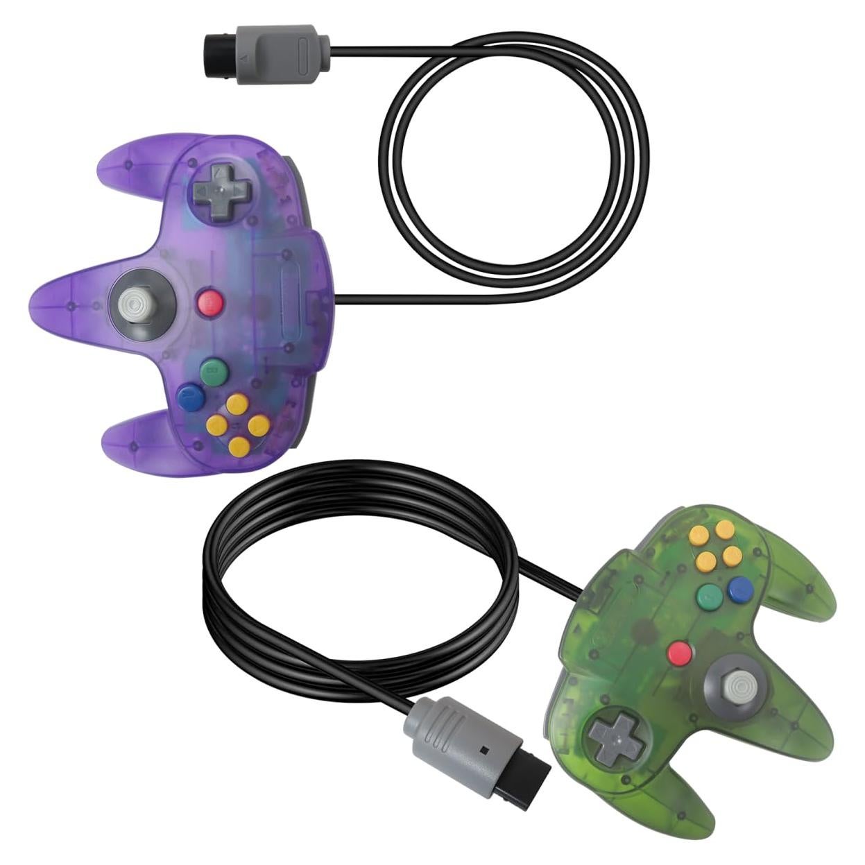 Controlador N64 Loner Con Cable 2 Joysticks Retro 10 Botones